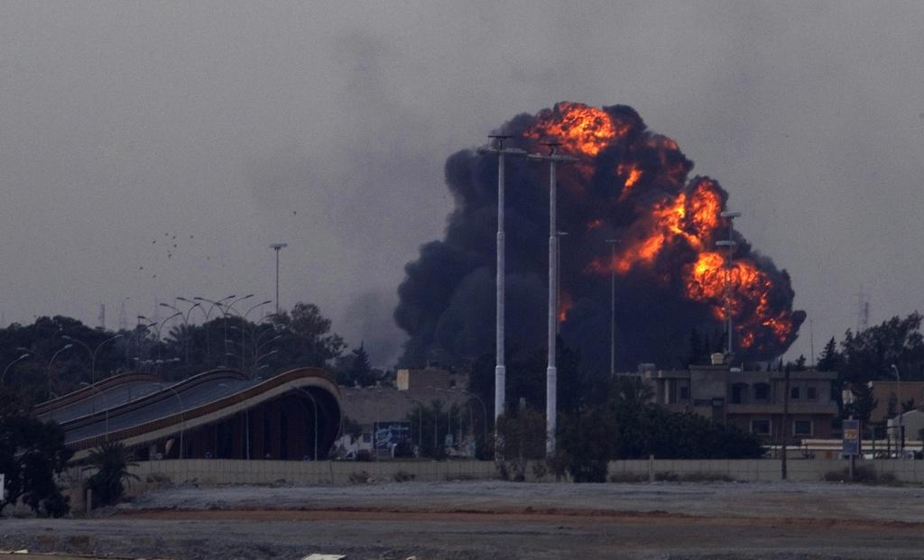 Une importante explosion a secoué Benghazi à l'aube. [KEYSTONE - Anja Niedringhaus]