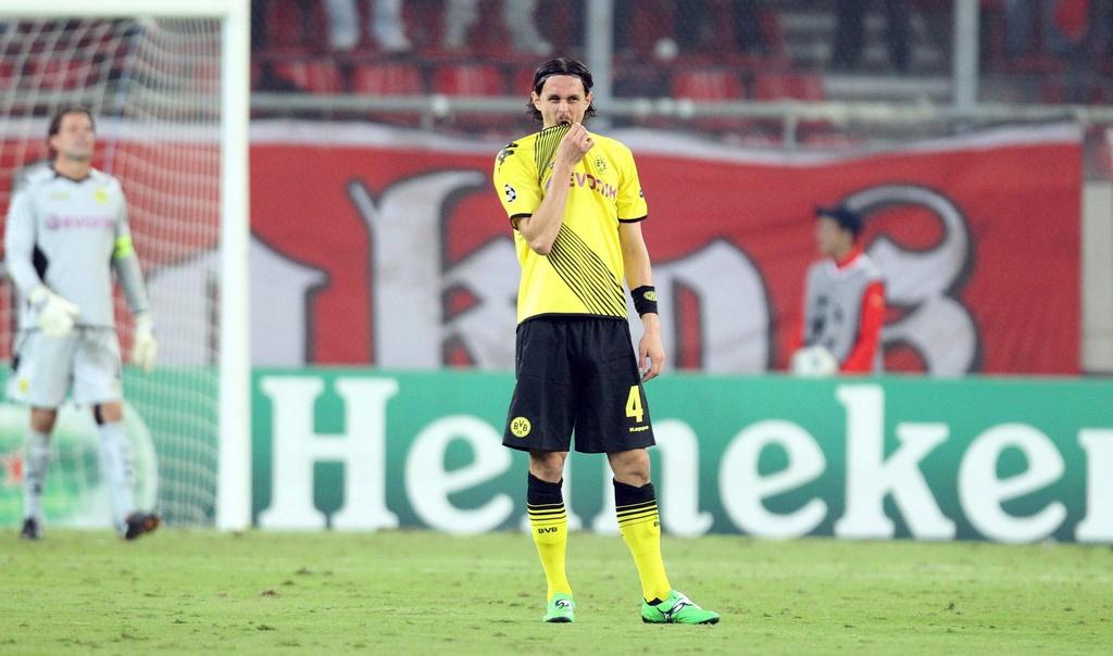 Le regard sombre de Subotic après la nouvelle désillusion du Borussia Dortmund. [KEYSTONE - Friso Gentsch]