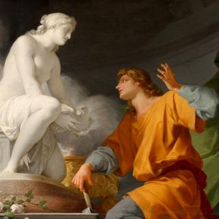 "Pygmalion priant Vénus d'animer sa statue", peinture de Jean Baptiste Regnault. [Wikimédia Commons]