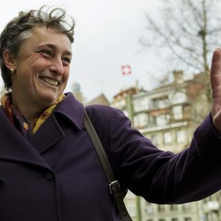 Marie Garnier est la première verte à siéger à l'exécutif fribourgeois. [KEYSTONE - JEAN-CHRISTOPHE BOTT]
