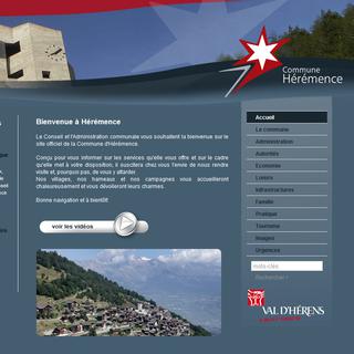 Le site internet de la commune d'Hérémence. [heremence.ch]