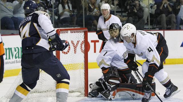 Jonas Hiller n'a pas eu l'occasion de se mettre en évidence lors de son combeback en NHL. [Mark Humphrey]