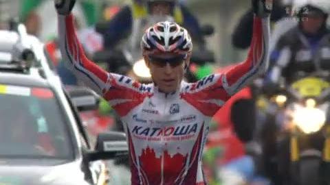 Cyclisme / Tour de Romandie: le Russe Pavel Brutt, de l'équipe Katusha, s'impose en solitaire dans la 1re étape, Martigny - Leysin. Les grands favoris terminent à plus de 2 minutes