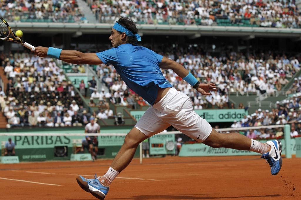 Rafael Nadal a dû beaucoup courir pour éviter une défaite au premier tour. [Christophe Ena]