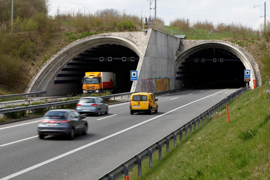 Le lieu du drame: le tunnel de Sévaz, sur l'autoroute entre Payerne et Estavayer-Le-Lac.