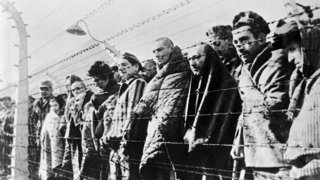 Prisonniers du camp de concentration d'Auschwitz. [Fishman / Ria Novosti]