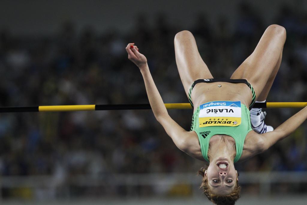 Avec un saut à 1,94m, Vlasic réussit la meilleure performance mondiale de l'année. [KEYSTONE - Andy Wong]