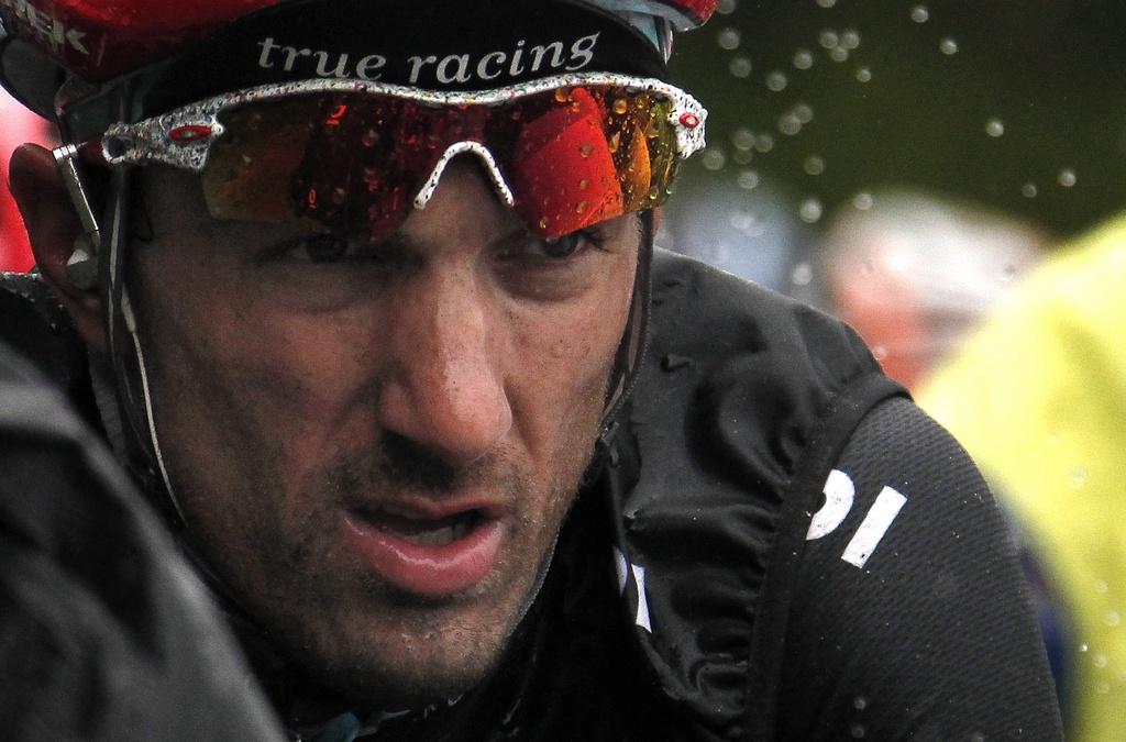 Fabian Cancellara a "pris" plus de 4 minutes lors de cette 4e étape. [Keystone - IAN LANGSDON]