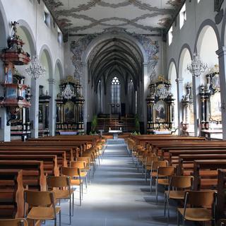 L'église des Cordeliers, à Fribourg, le 31 août 2007. [Alexandre Chatton]