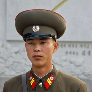 Han Kukchol, soldat de 2ème rang, zone démilitarisée. [Alain Arnaud]