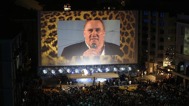 Gérard Depardieu sur la scène du festival de Locarno. [(SP)]