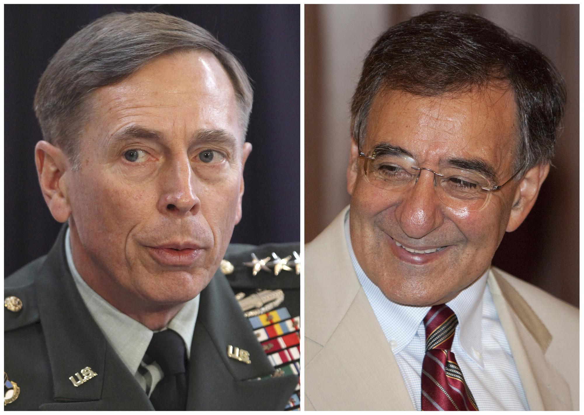 David Petraeus (à g.) va prendre la tête de la CIA alors que Leon Panetta (à d.) sera nommé au poste de secrétaire de la défense. [REUTERS - � Staff Photographer / Reuters]