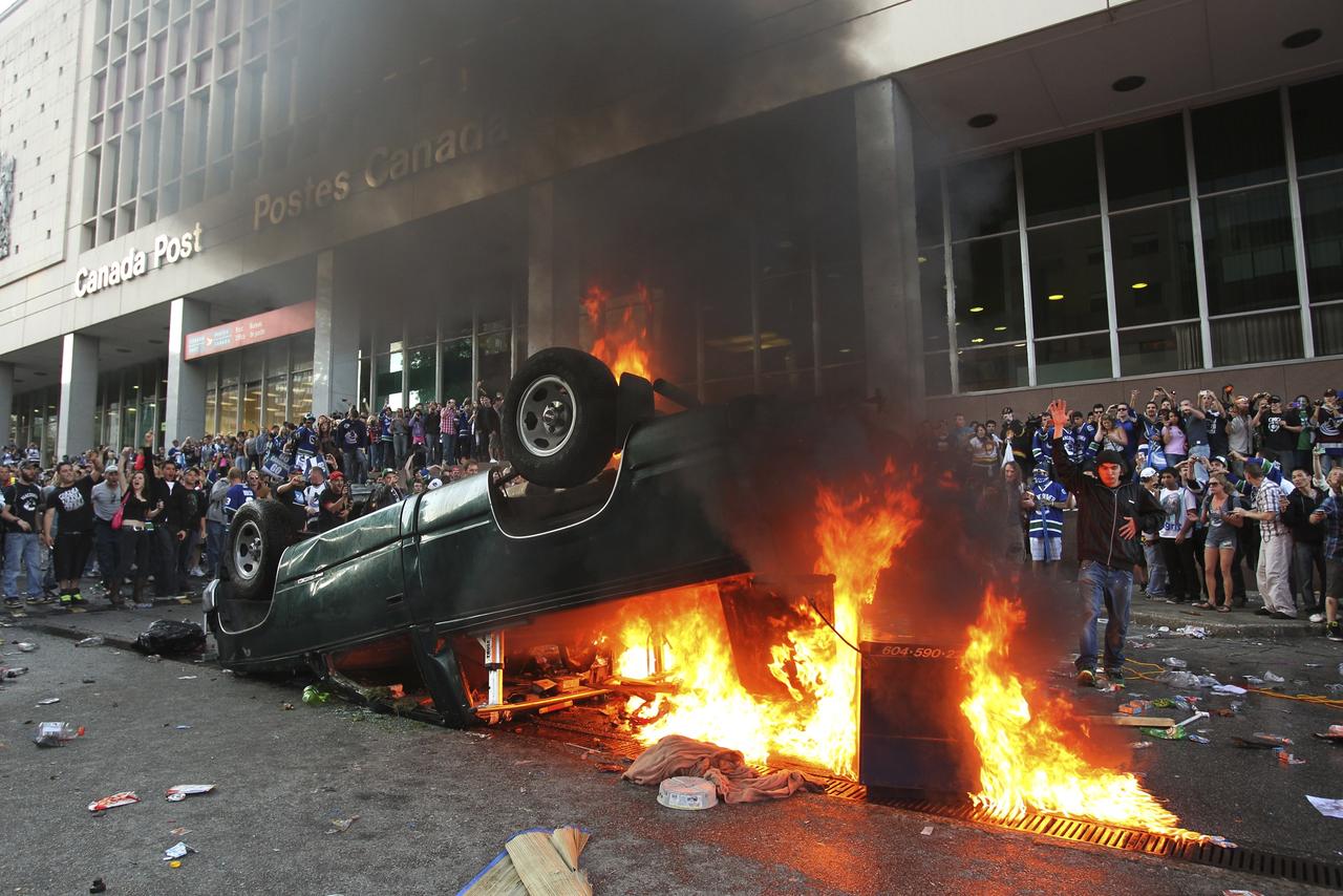 Plusieurs incidents ont eu lieu après la rencontre, à Vancouver. [Anthony Bolante]