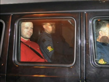 Anders Behring Breivik, qui a reconnu avoir perpétré le carnage qui a fait 76 morts vendredi en Norvège. [GBAPTN /GBRTV]