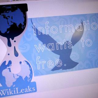 Un économiseur d'écran du site WikiLeaks