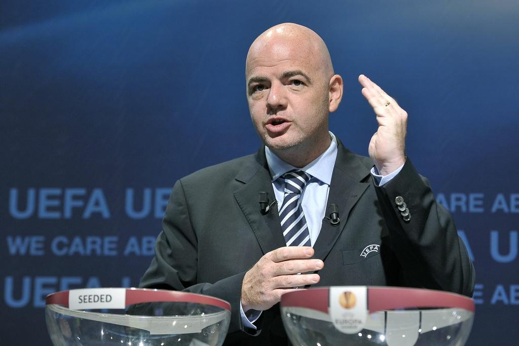 Gianni Infantino est dans le viseur de Christian Constantin. [KEYSTONE - Dominic Favre]