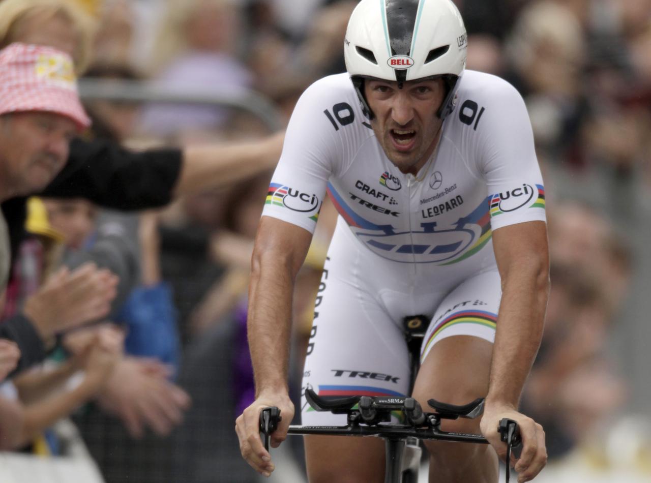 Le Bernois Cancellara a connu un jour sans. [REUTERS - Denis Balibouse]