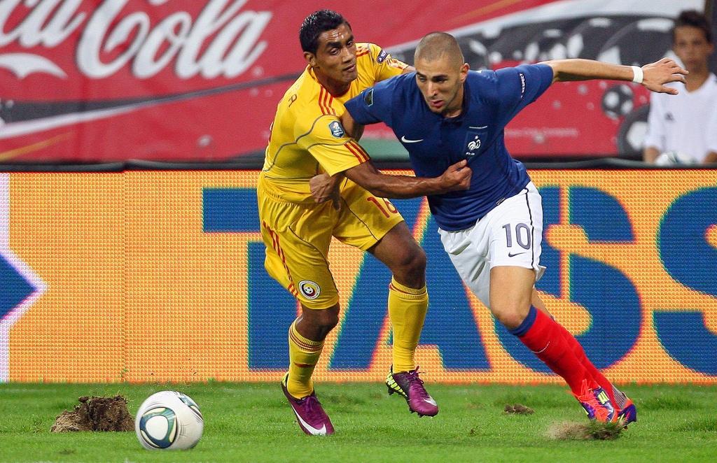 Benzema n'a pas pu inscrire un but pour les Bleus. [Radu Vioreanu]