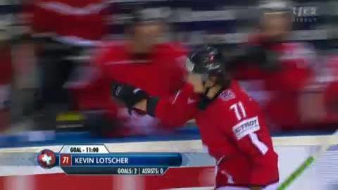 Hockey / Championnat du monde: Suisse - USA. Kevin Lötscher redonne deux longueur d'avance à la Suisse (4-2/34e)