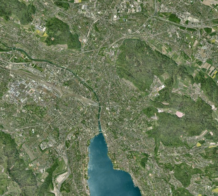 Des PME romandes sur les terres de Google (ici vue aérienne de Zurich). [Google Maps]
