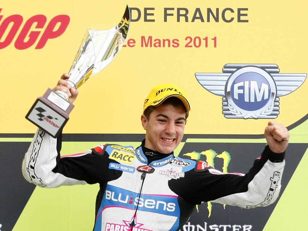 Pour son 4e départ en 125cc, Vinales remporte déjà son 1er GP. [KEYSTONE - Michel Spingler]