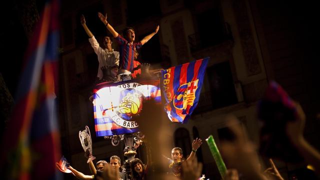 Toute la ville a vibré pour les "Blaugrana". [Emilio Morenatti]