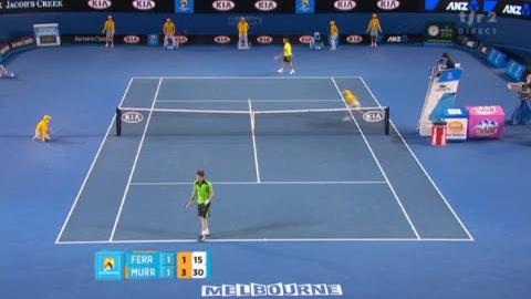 Tennis / Open d'Australie (2e demi-finale): Murray parvient, pour la première fois du match, à confirmer un break. Tournant du match?