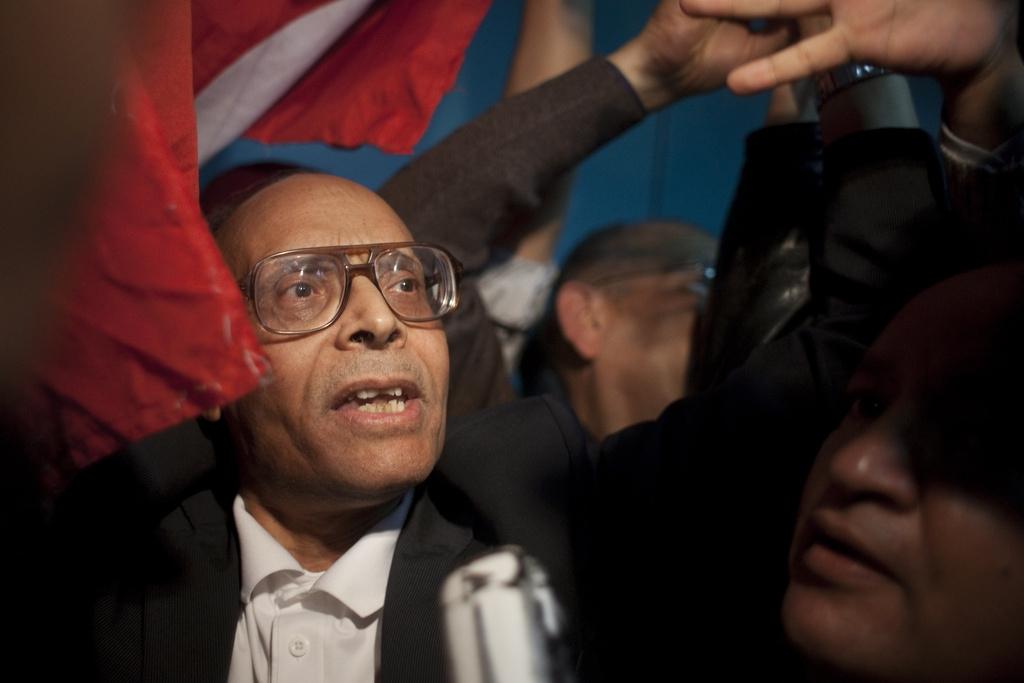 Figure historique de l'opposition, Moncef Marzouki est de retour en Tunisie. [Thibault Camus]