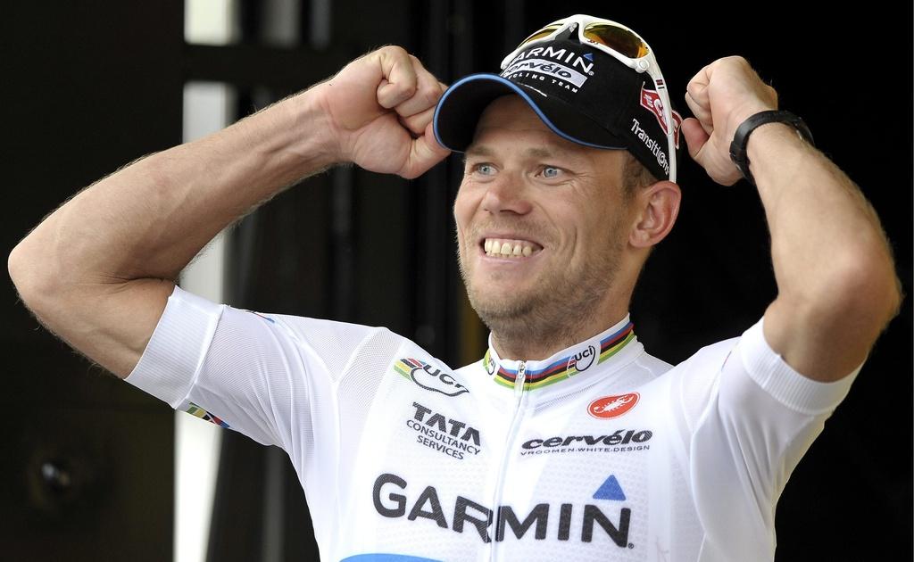 Thor Hushovd a signé sa dixième victoire sur les routes du Tour de France. [KEYSTONE - Nicolas Bouvy]