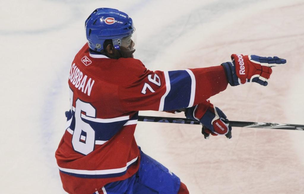 Le missile de Subban vient de qualifier Montréal pour les séries. [Keystone - Graham Hughes]