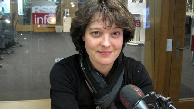 Célina Ramsauer, chanteuse et accordéoniste. [Frédéric Zahnd]