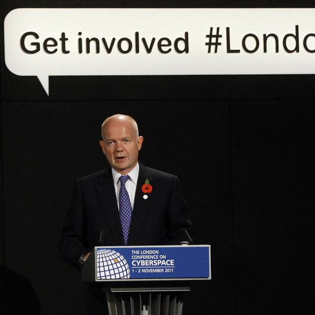 William Hague, ministre britannique des Affaires étrangères, a ouvert la conférence. [KIRSTY WIGGLESWORTH]