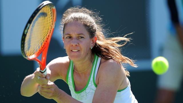 Patty Schnyder a connu bien des difficultés face à Madison Keys, une joueuse née en 1995! [Keystone - JOHN G. MABANGLO]