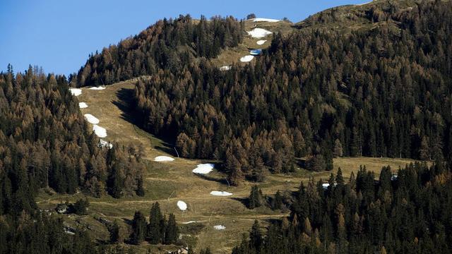 Une piste du domaine skiable de Crans-Montana (23 novembre 2011). [Jean-Christophe Bott]