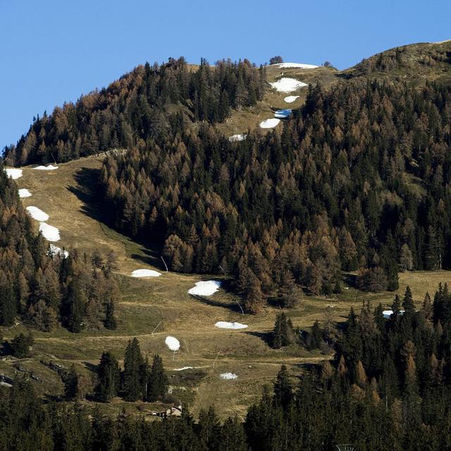 Une piste du domaine skiable de Crans-Montana (23 novembre 2011). [Jean-Christophe Bott]