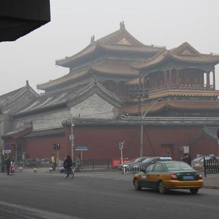 Pékin sous le smog, ce mardi 1er novembre 2011. [Alain Arnaud]