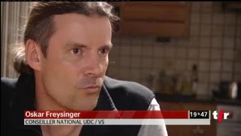 Le conseiller national Oskar Freysinger reçoit le soutien de certains membres de l'extrême-droite européenne, ce qui pourrait être embarrassant pour sa carrière en Suisse