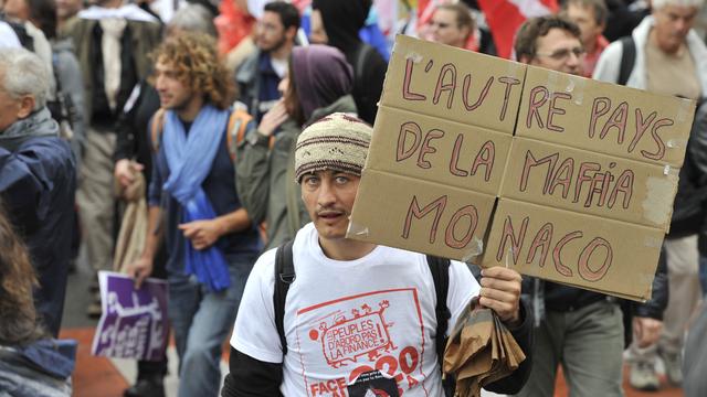 Monaco, pays d'une autre forme de mafia, selon les protestataires... [Boris Horvat]