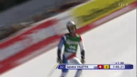 Ski alpin / super-G de Hinterstoder: Sandro Viletta (SUI) inquiète les meilleurs aux chronos intermédiaires, mais finira 6e