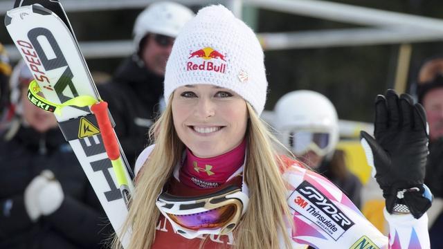 A Lake Louise, Lindsey Vonn a signé son 9e succès et son 15e podium! Et avec la manière. [Keystone - MIKE STURK]