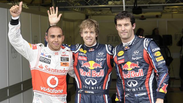 Sebastian Vettel déjà devant, aux côtés de Hamilton et de Webber, une image qu'on devrait souvent revoir cette saison. [Rob Griffith]