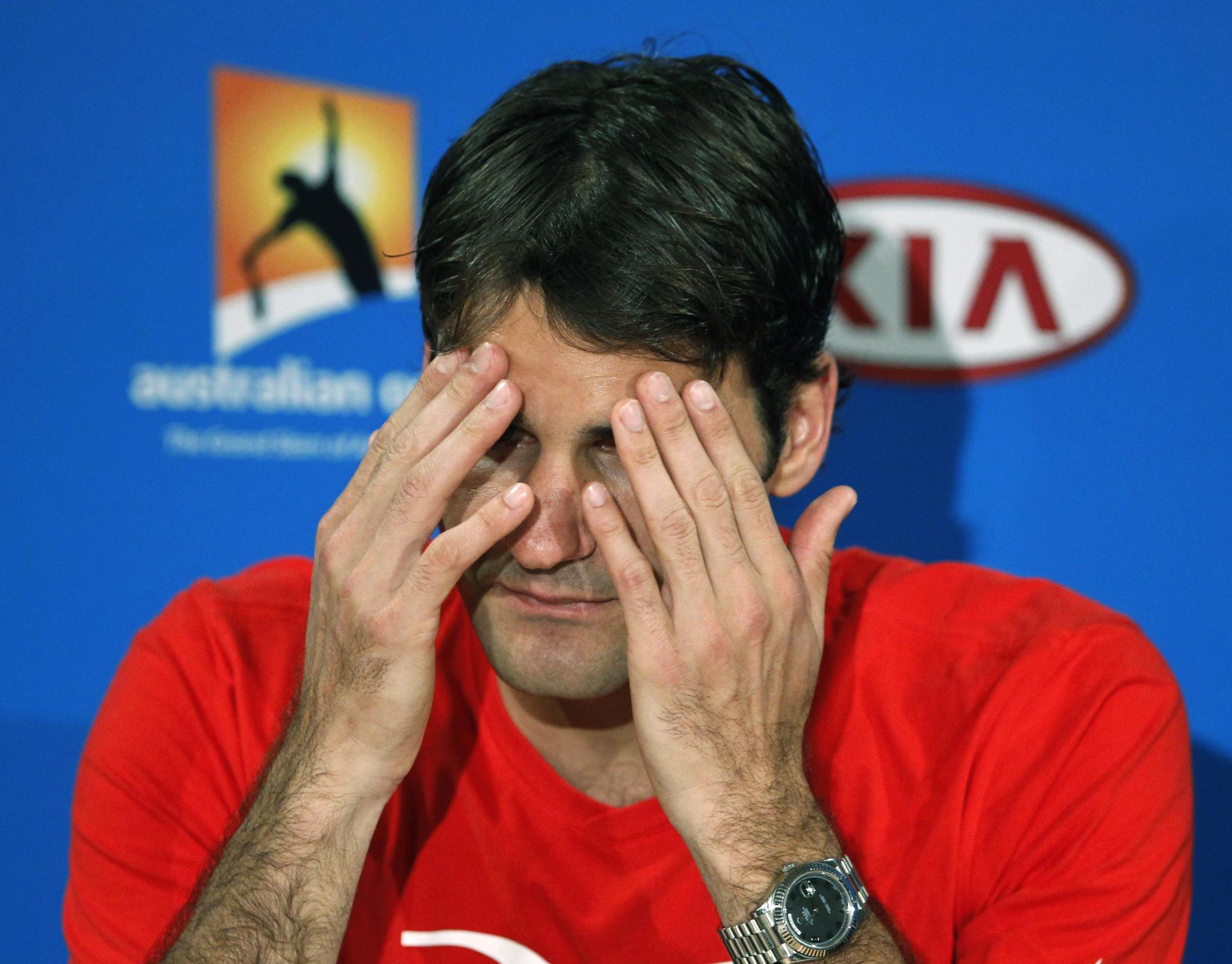Malgré les apparences, Roger Federer a pris cette élimination à Melbourne "avec philosophie". [Reuters - Yuriko Nakao]