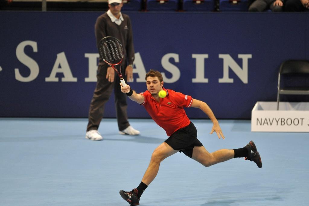 Wawrinka accède aux demi-finales des Swiss Indoors pour la 2e fois de sa carrière. [GEORGIOS KEFALAS]