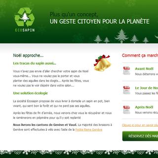 La page d'accueil du site d'Ecosapin. [ecosapin.ch]