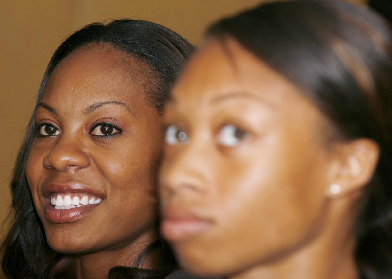 Sanya Richards et Allyson Felix s'affronteront deux fois à Rome, sur 400m puis sur 200m. [Keystone - Giampiero Sposito]