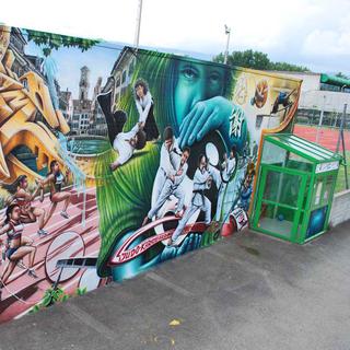 Graffitis en ville de Delémont. [Gaël Klein]