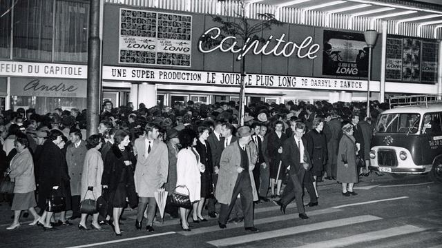 La salle du Capitole, à Lausanne, en 1962. [Cinémathèque suisse]