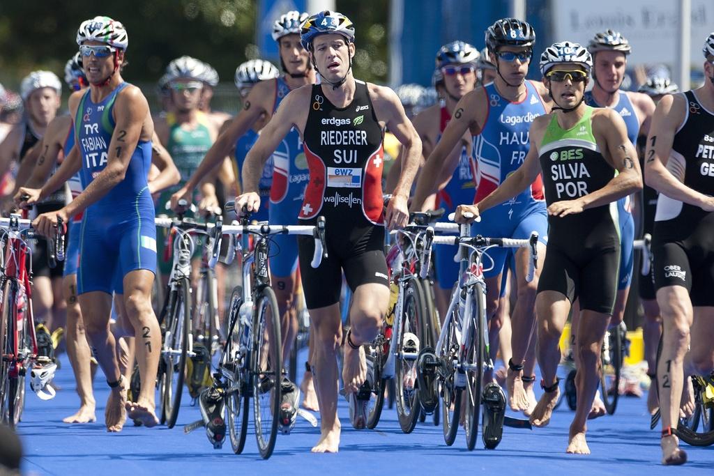 Sven Riederer n'a pas su profiter de sa bonne place après le passage à vélo. [KEYSTONE - DOMINIC FAVRE]