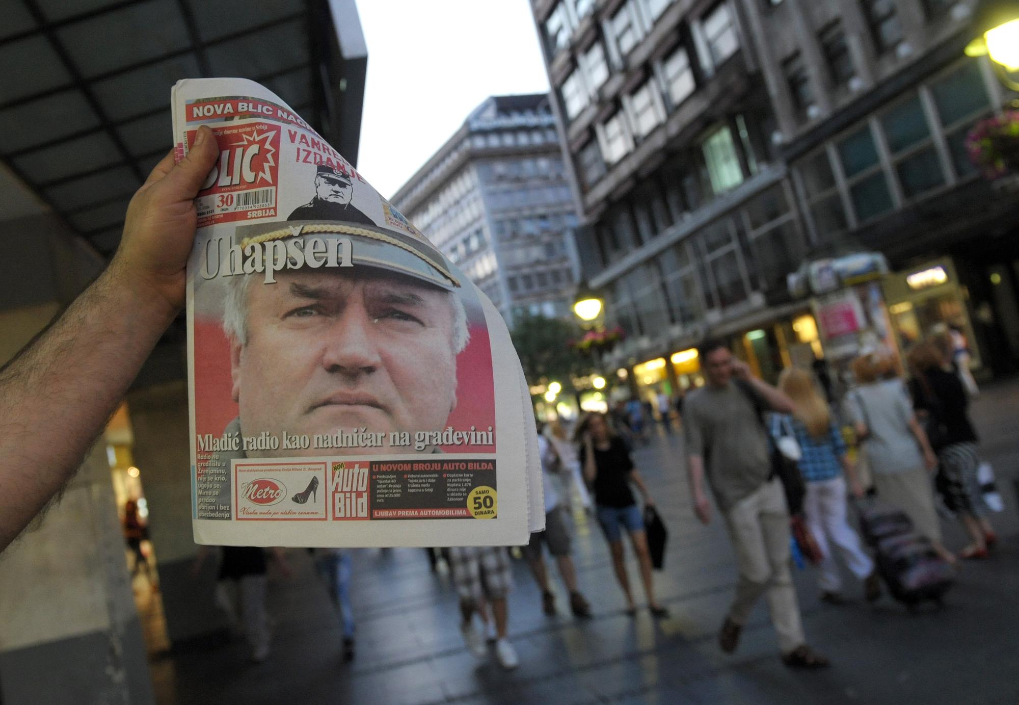 La presse serbe consacre des dizaines de pages à l'arrestation de Mladic. [AFP - Alexia Stankovic]