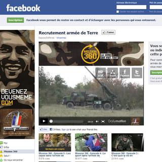 Capture d'écran de la page facebook de l'armée de terre française.